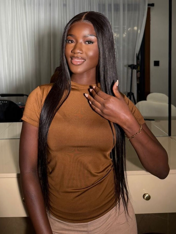 5 x 5 Straight Closure Wig