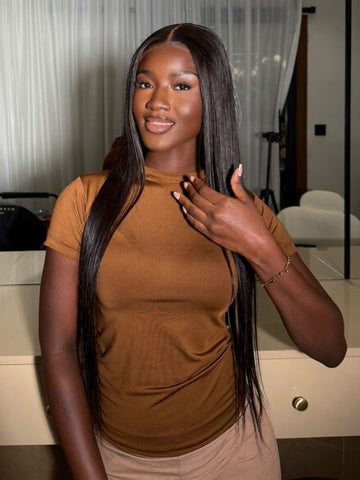 5 x 5 Straight Closure Wig